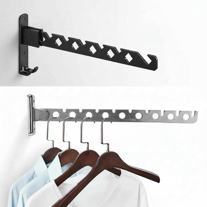 Étendoir à linge mural rabattable inox 180° pliable