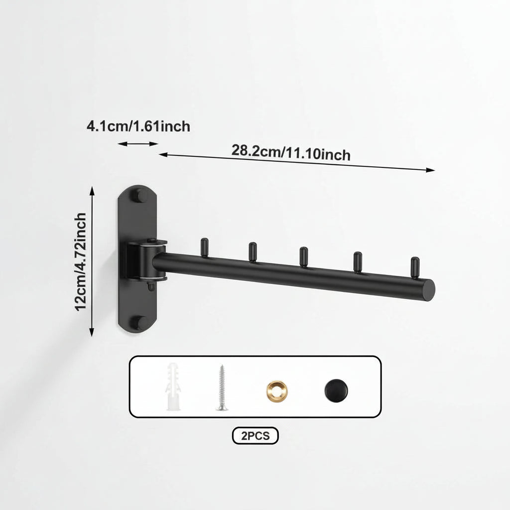 Étendoir à linge mural pliable inox rotatif