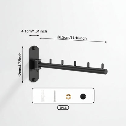 Étendoir à linge mural pliable inox rotatif