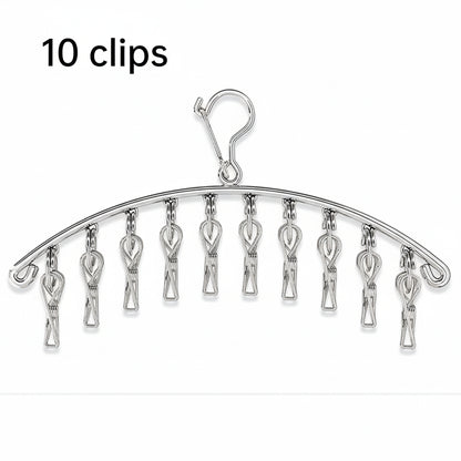 Cintre pour étendoir à linge inox avec pinces