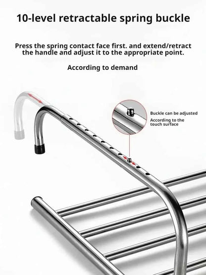 Étendoir à linge pour balcon inox rétractable