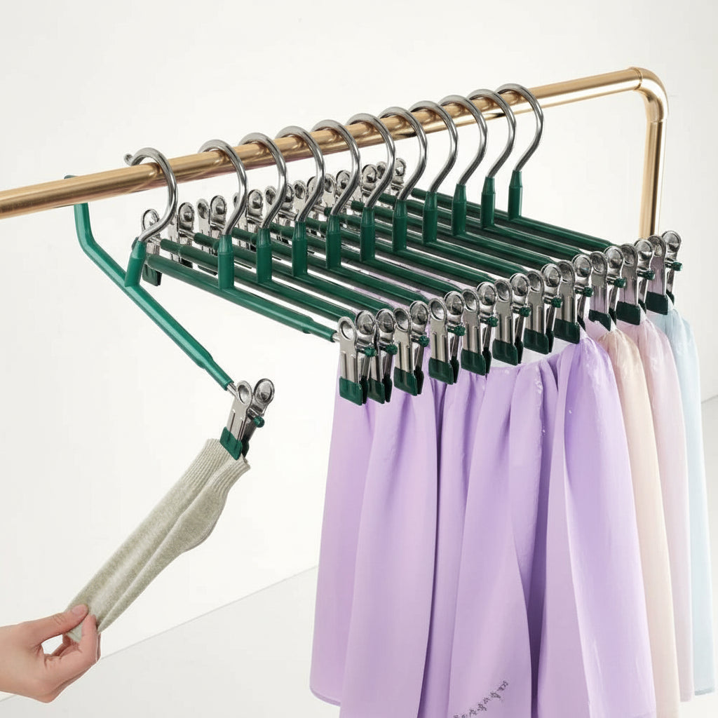 Cintre pour étendoir à linge pour pantalons inox