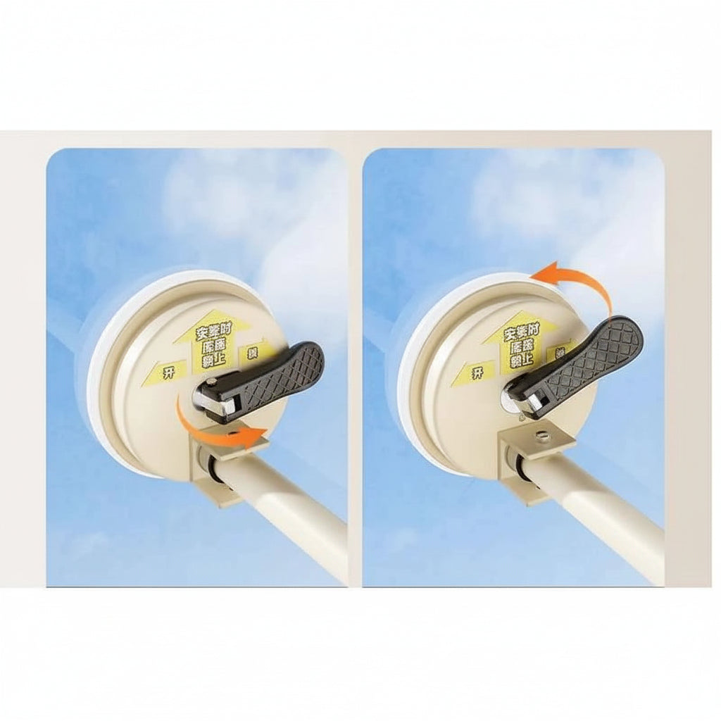 Étendoir à linge pliable ventouses inox murales