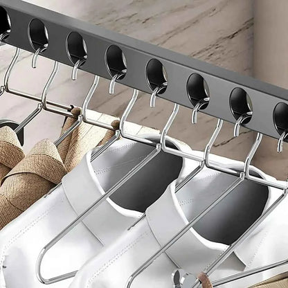 Étendoir à linge mural rabattable double barre pliable