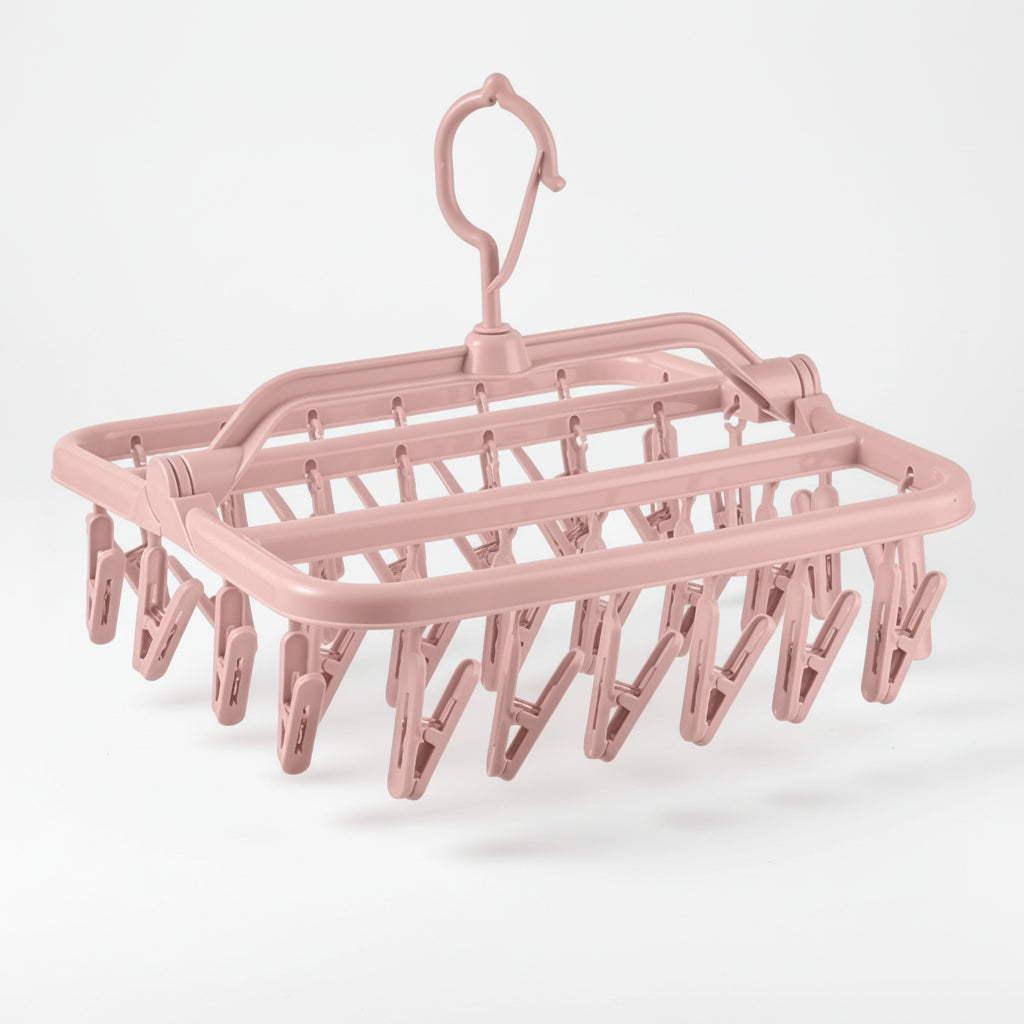 Petit étendoir à linge pliable 32 pinces