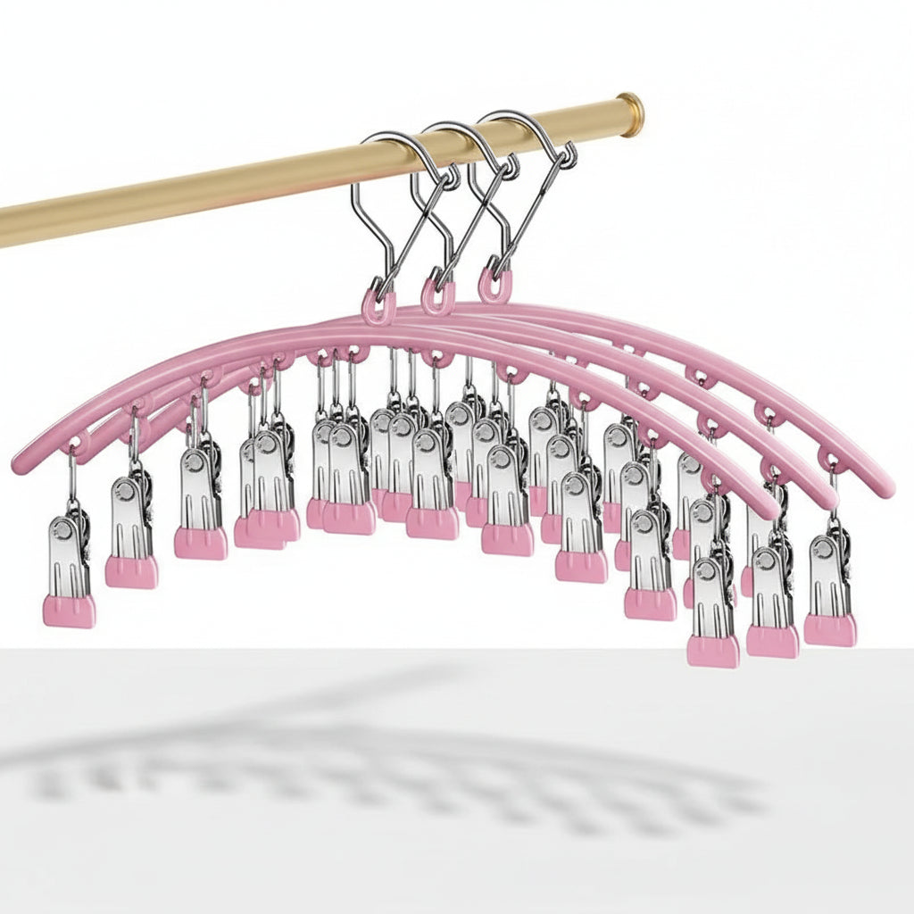 Petit étendoir à linge inox à pinces