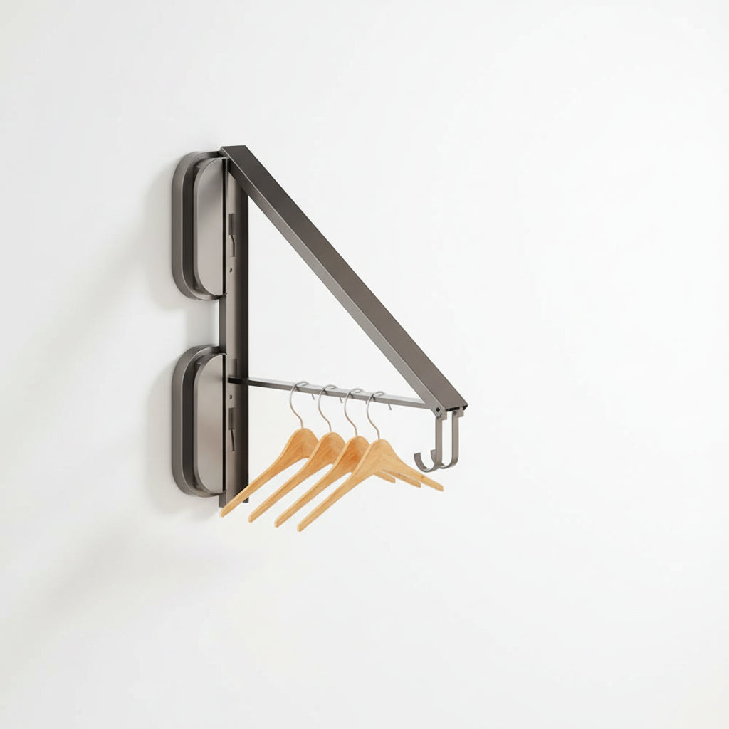 Étendoir à linge mural rétractable acier carbone balcon