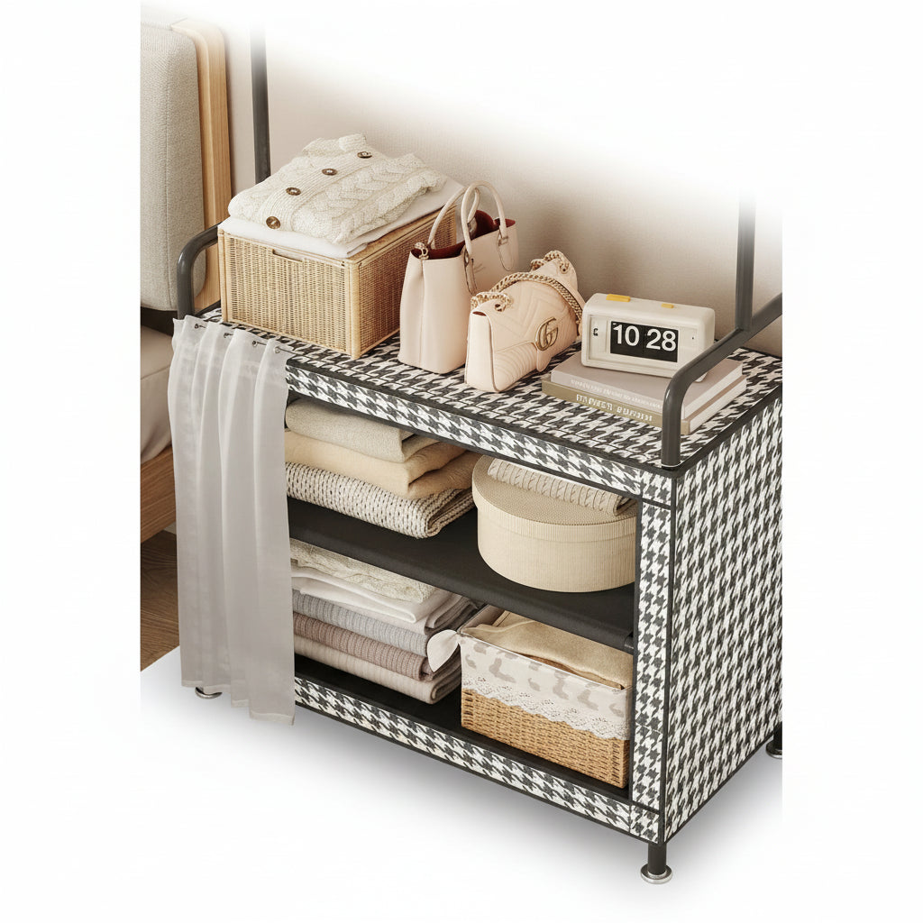 Étendoir à linge pliable avec armoire intégrée