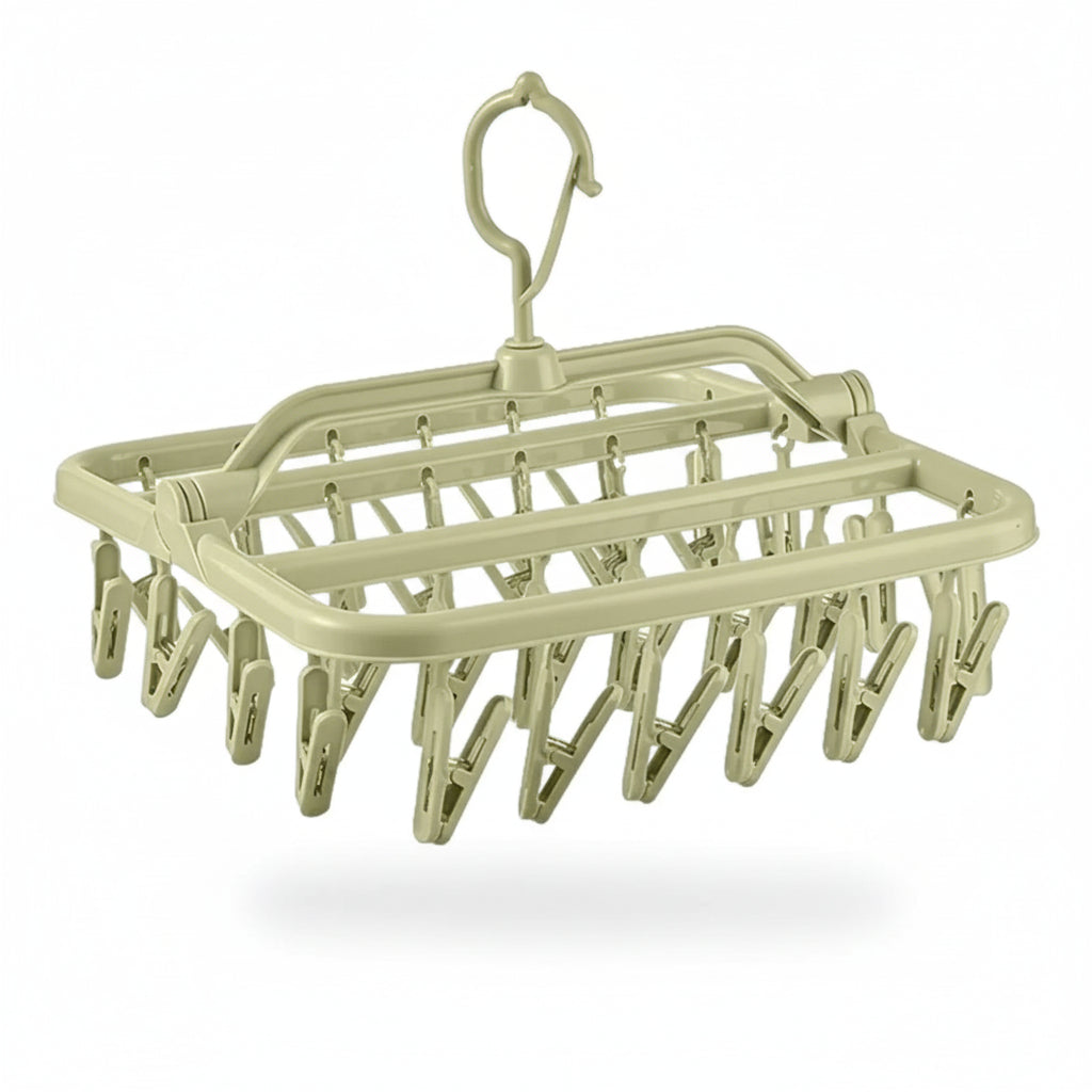 Petit étendoir à linge pliable 32 pinces