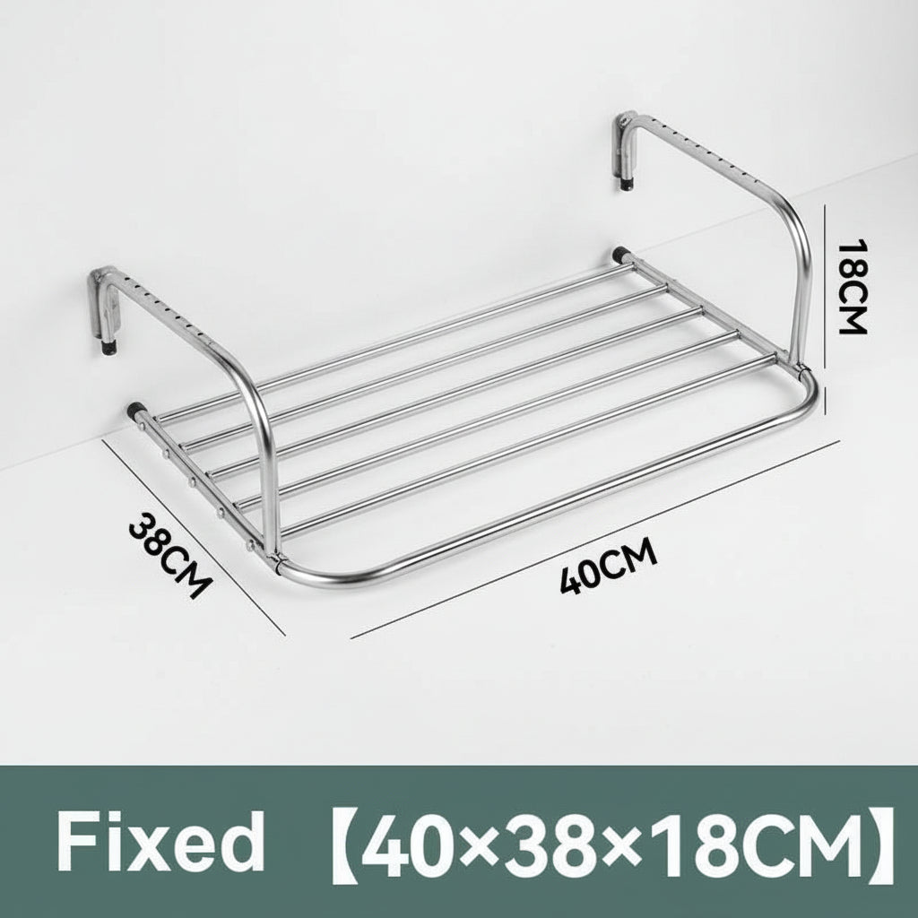 Étendoir à linge pour balcon en inox extensible