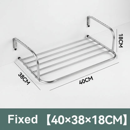 Étendoir à linge pour balcon en inox extensible