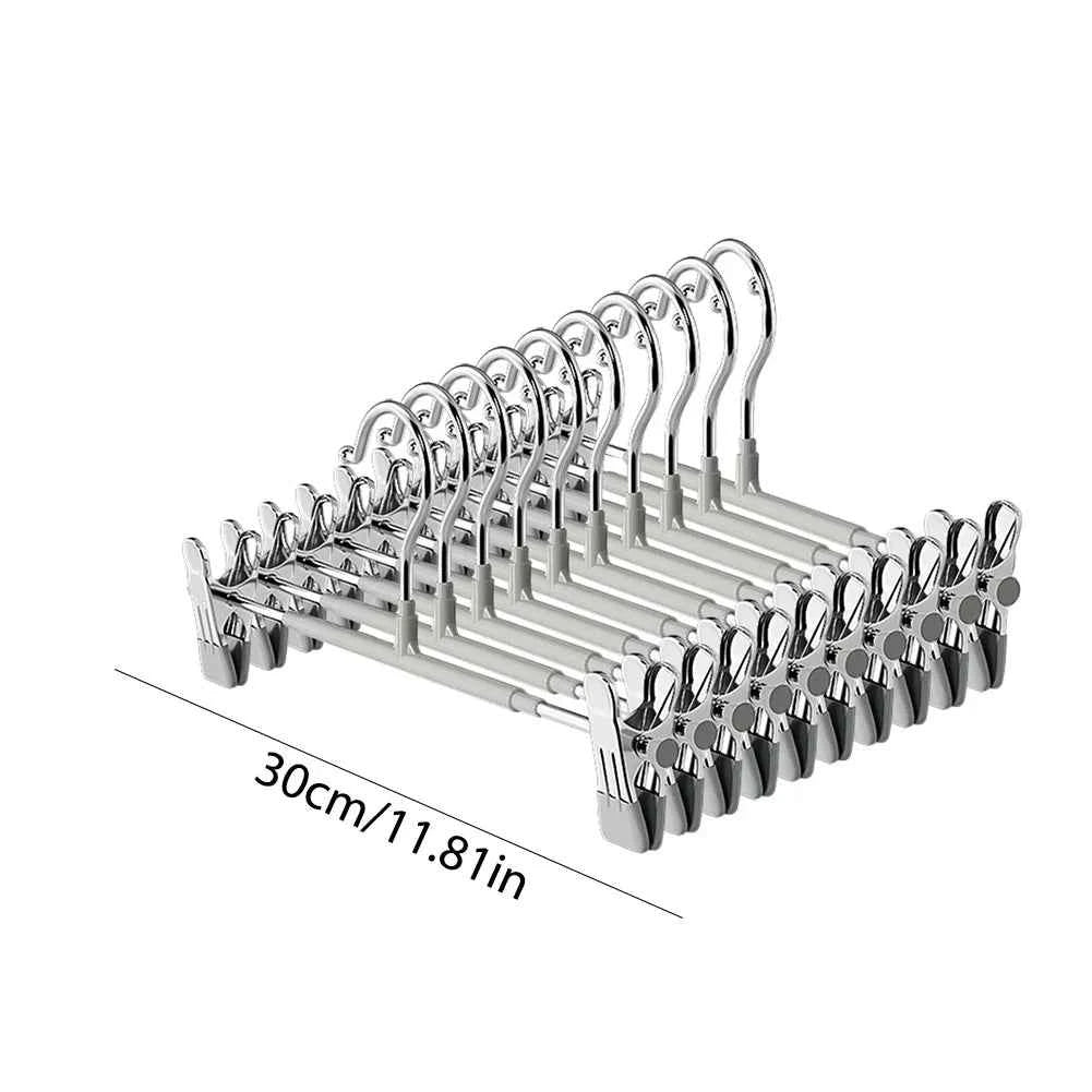 Cintre pour étendoir à linge inox à pinces ajustables