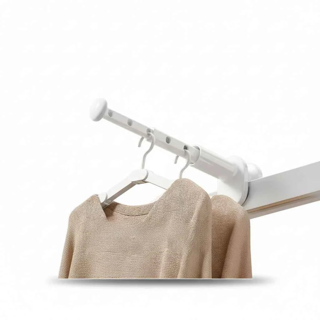 Étendoir à linge pour balcon télescopique sans perçage