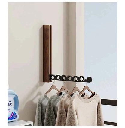 Étendoir à linge mural rabattable en bois pliable