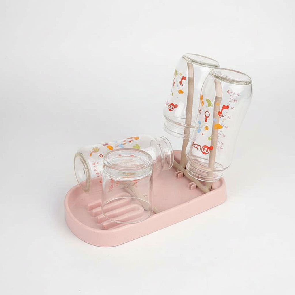 Étendoir à linge pour biberons en paille de blé