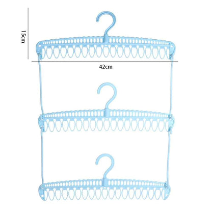 Cintre pour étendoir à linge 3 niveaux pliable