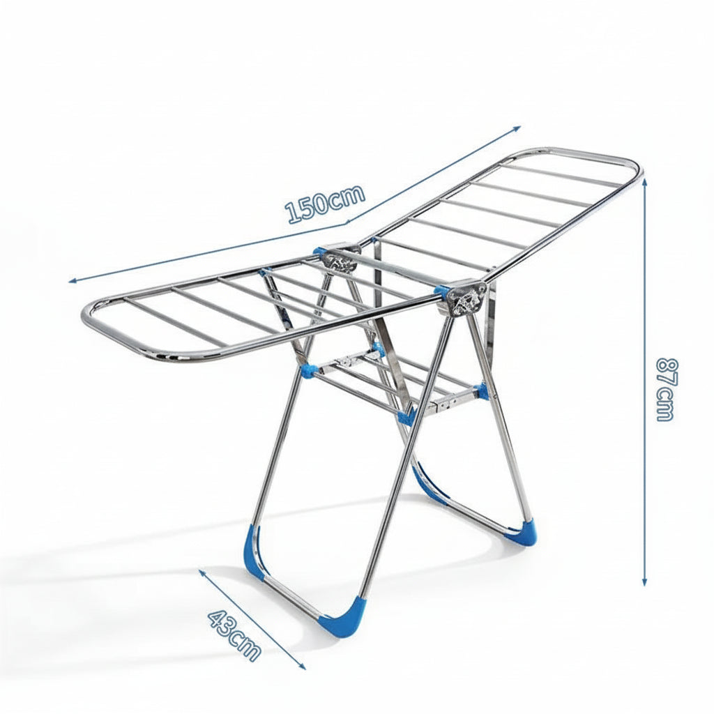 Étendoir à linge pliable inox intérieur extérieur