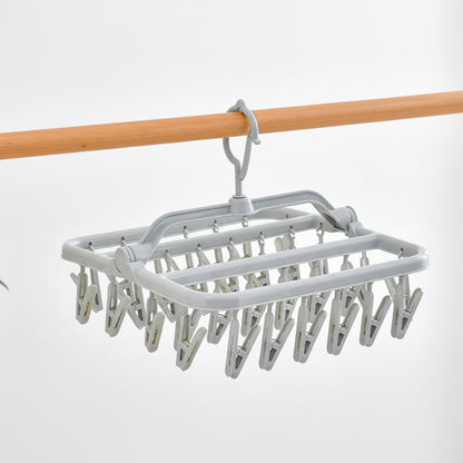 Petit étendoir à linge pliable 32 pinces