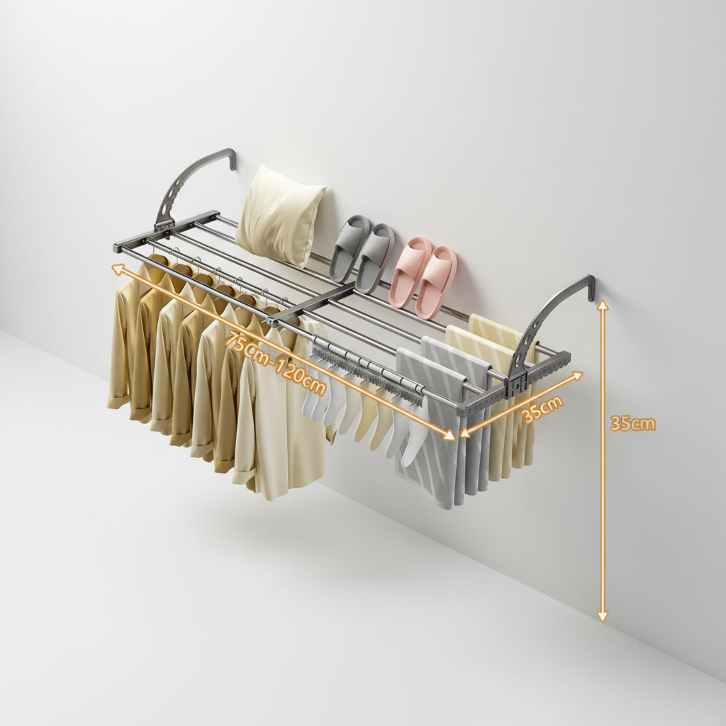 Étendoir à linge pour radiateur extensible pliable