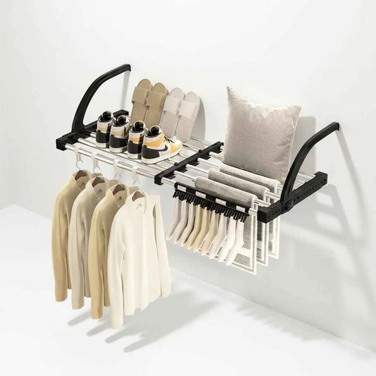 Étendoir à linge pour radiateur extensible pliable