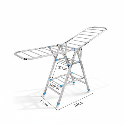 Étendoir à linge pliable inox intérieur extérieur