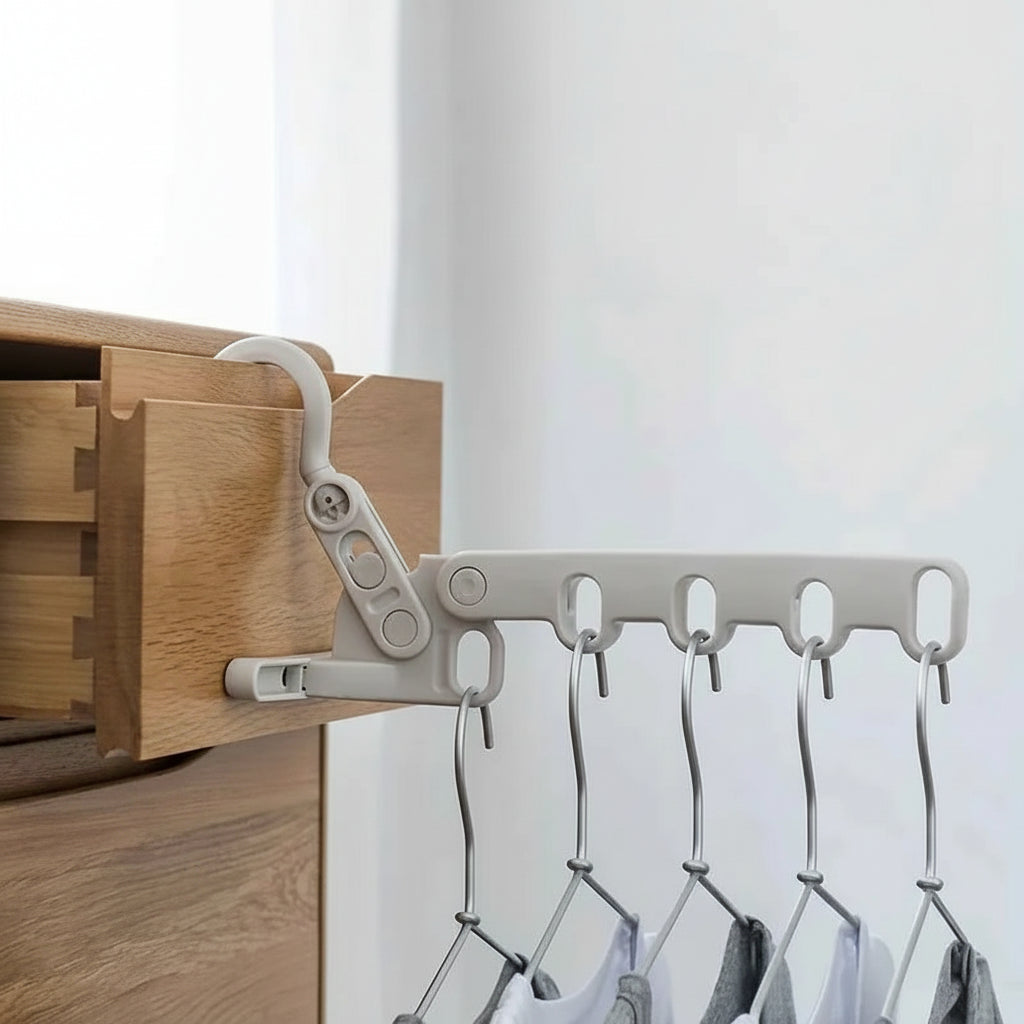 Cintre pour étendoir à linge pliable 5 trous