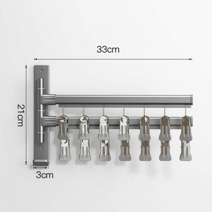 Étendoir à linge mural pliable en aluminium
