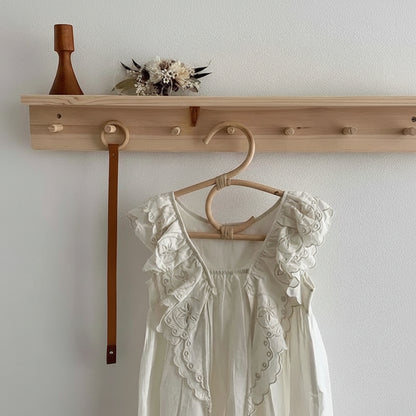 Cintre pour étendoir à linge en rotin naturel