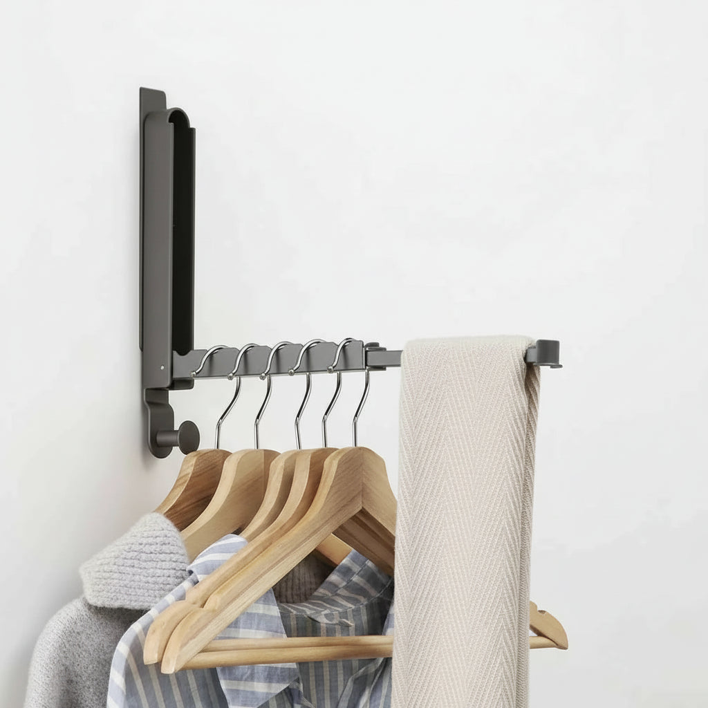 Étendoir à linge sur porte télescopique aluminium