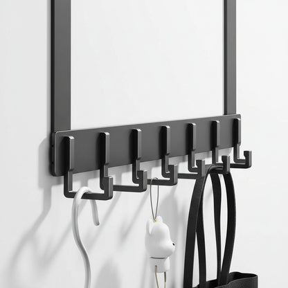Étendoir à linge sur porte 6 crochets inox