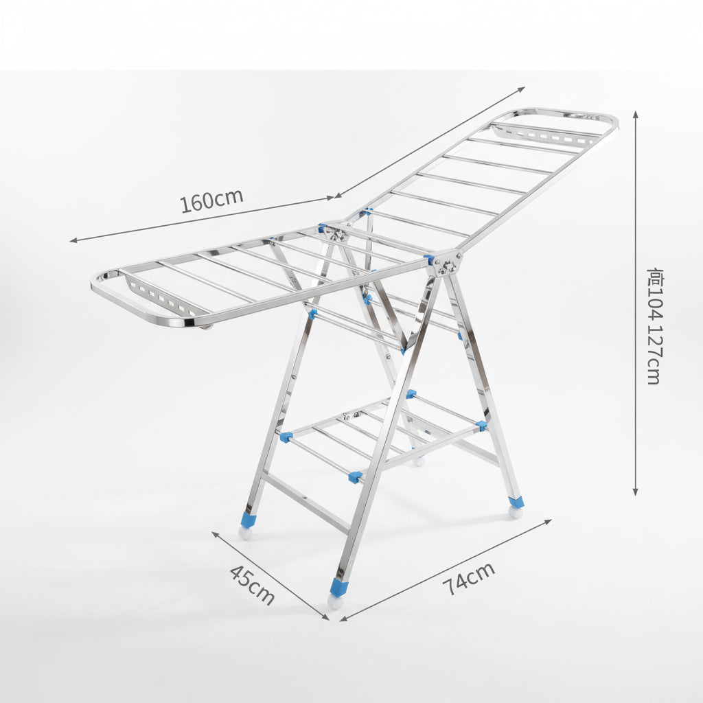 Étendoir à linge pliable inox intérieur extérieur