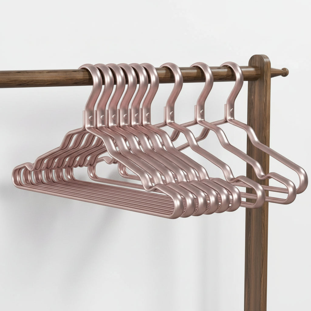 Cintre pour étendoir à linge aluminium doré