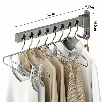 Étendoir à linge mural rabattable acier carbone pliable