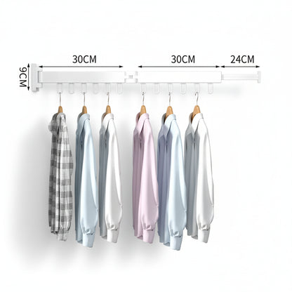 Étendoir à linge mural rétractable en aluminium pliable