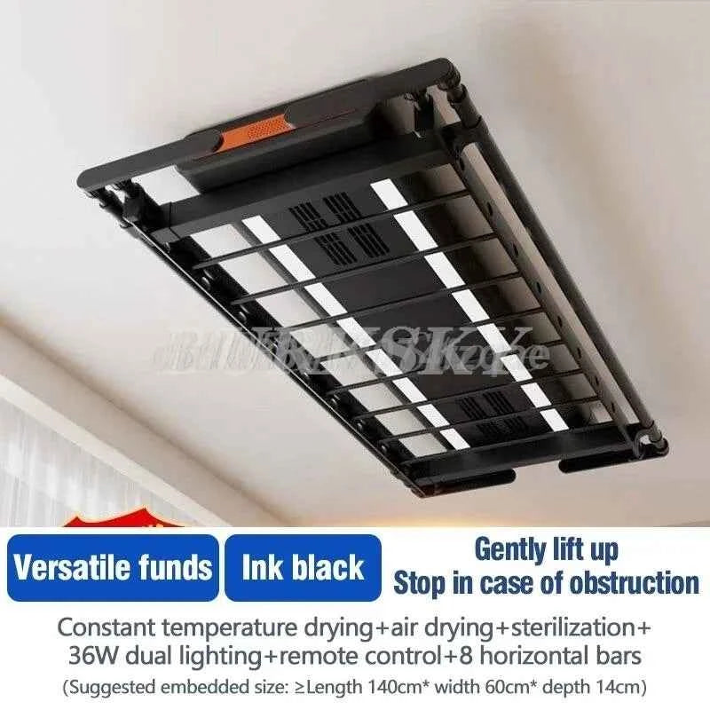 Étendoir à linge plafond électrique télescopique