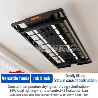 Étendoir à linge plafond électrique télescopique