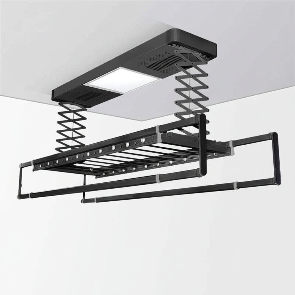 Étendoir à linge plafond télécommandé lumineux