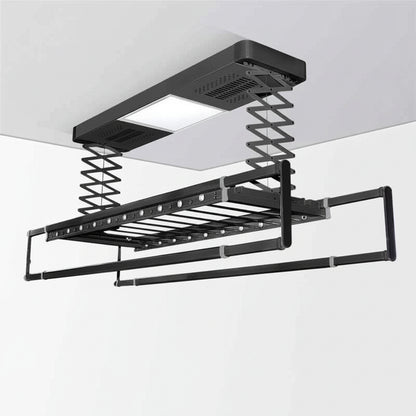 Étendoir à linge plafond télécommandé lumineux