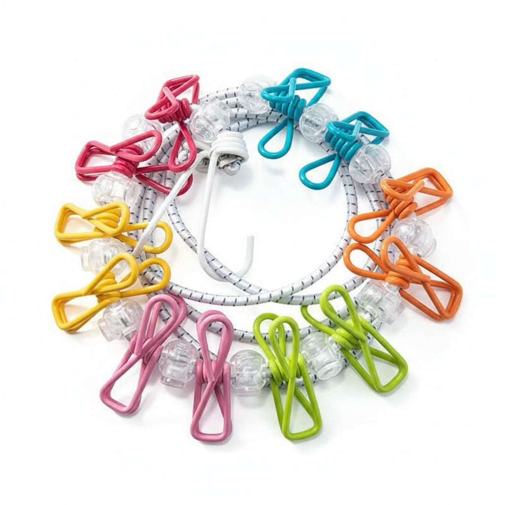 Étendoir à linge camping-car corde extensible clips