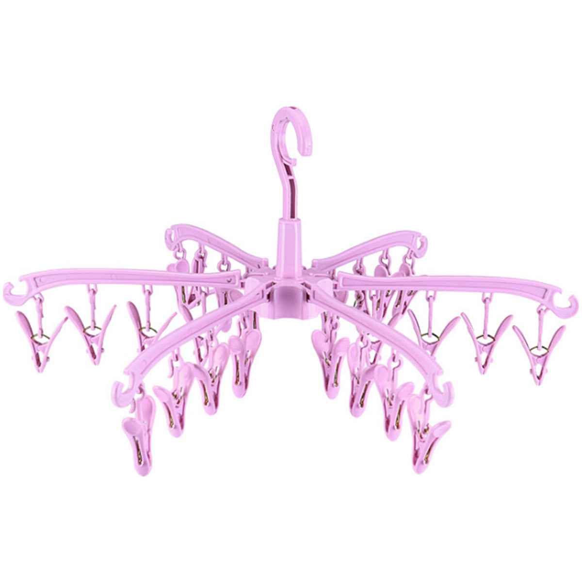 Petit étendoir à linge 24 pinces pliable rotatif