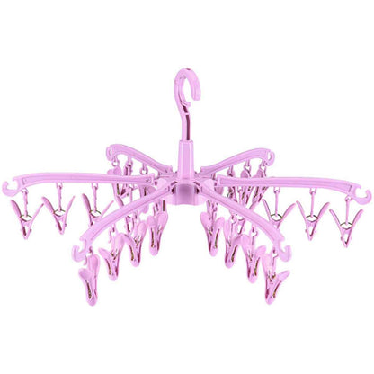 Petit étendoir à linge 24 pinces pliable rotatif