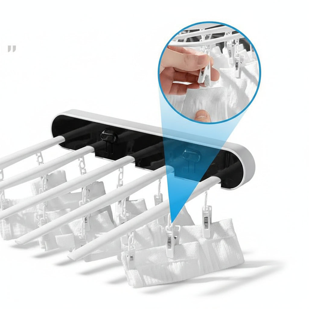 Étendoir à linge mural rabattable pour chaussettes