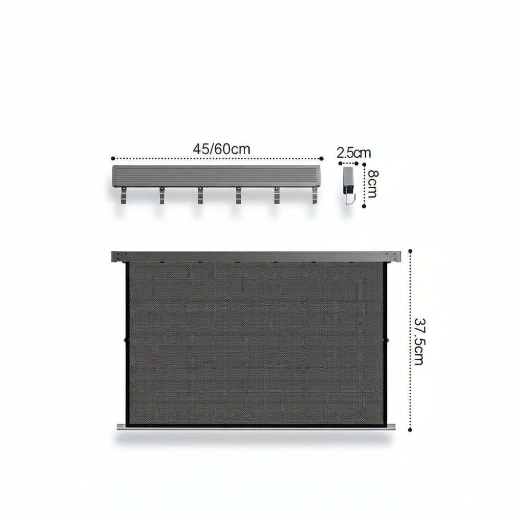 Étendoir à linge mural rétractable en aluminium pliable