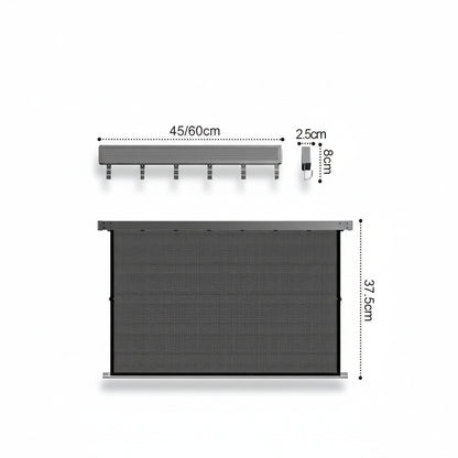 Étendoir à linge mural rétractable en aluminium pliable