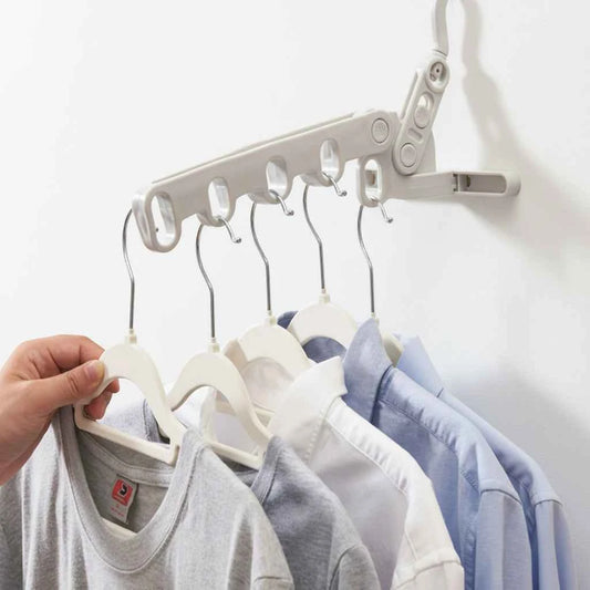 Cintre pour étendoir à linge pliable cinq trous