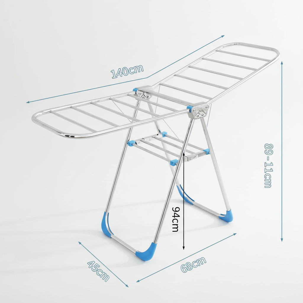 Étendoir à linge pliable inox intérieur extérieur