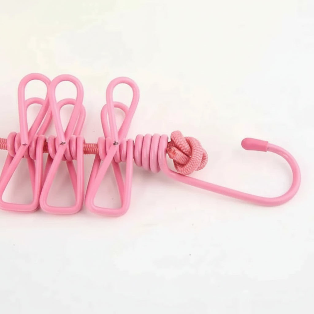 Fil pour étendoir à linge voyage avec 12 pinces