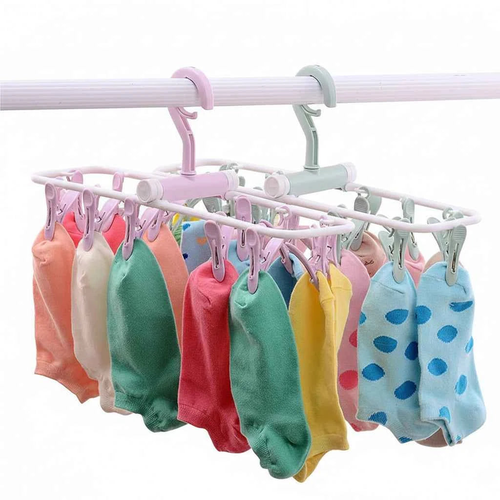 Petit étendoir à linge pour chaussettes pliable
