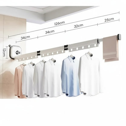 Étendoir à linge mural rabattable en aluminium