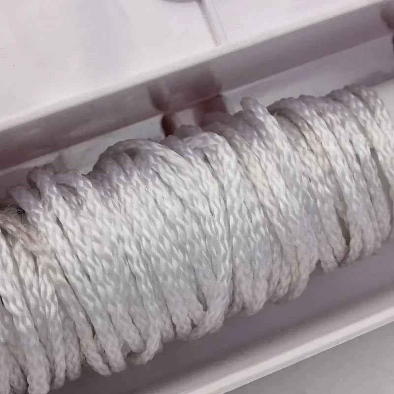 Étendoir à linge mural rétractable 5 fils 3,7 m